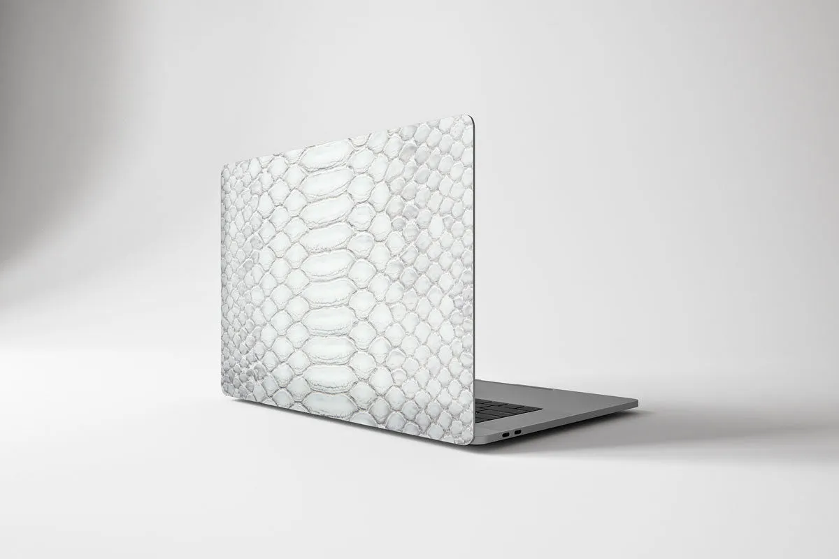 Macbook Hard Shell Case - White Snake Skin