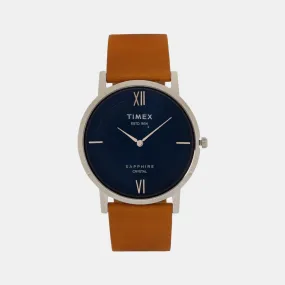 Men Blue Analog Leather Watch TWEG17401