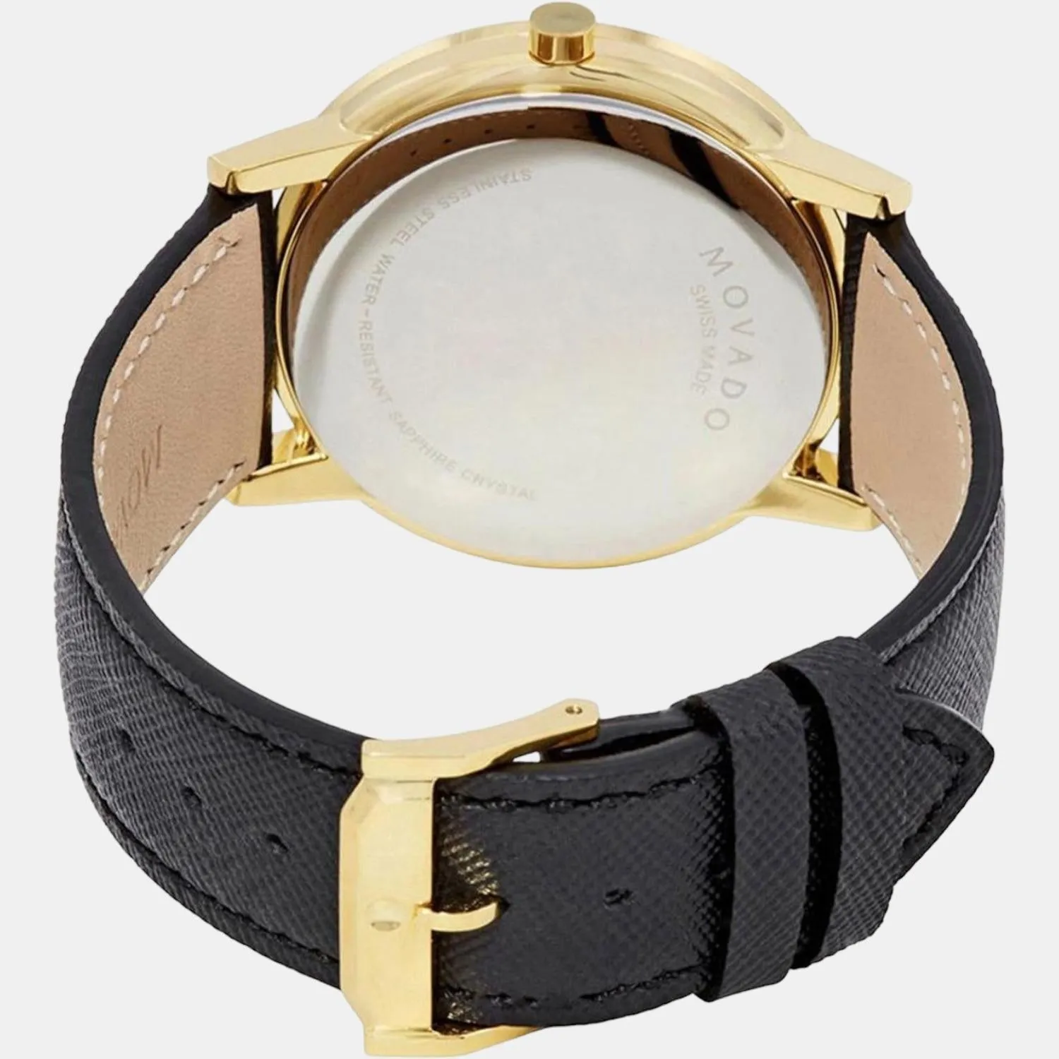 Men's Black Analog Leather Watch 607195