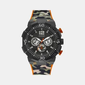 Men's Black Silicon Chronograph Watch GW0264G2