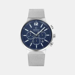 Men's Blue Stainless Steel Chronograph Watch V180GCCLMC