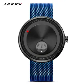 Men's Creative Milan Strap Wrist Watches Relogio watch rotate dial plate Wrist Creative & sports watch