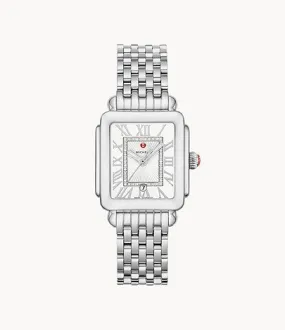 Michele Deco Madison Mid Stainless Steel Diamond Dial Watch