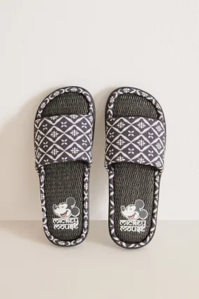 Mickey ethnic print slippers