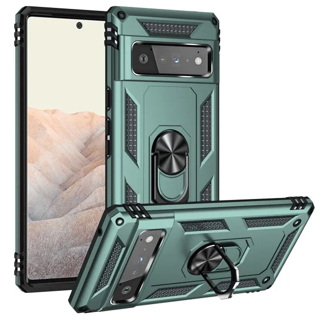 Military Grade Stand Cover Phone Cases for Google Pixel 6