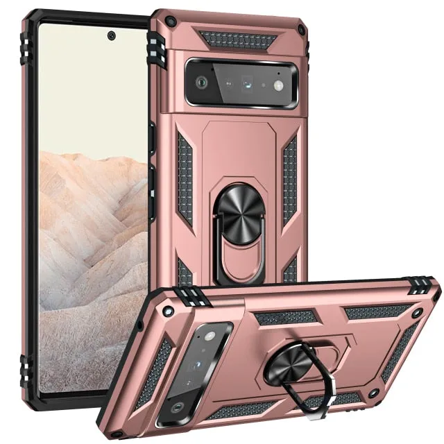 Military Grade Stand Cover Phone Cases for Google Pixel 6