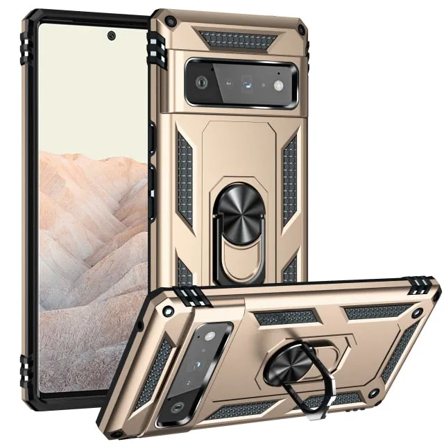 Military Grade Stand Cover Phone Cases for Google Pixel 6