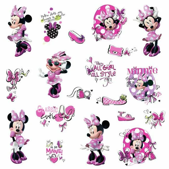 Minnie Fashionista Wall Decals