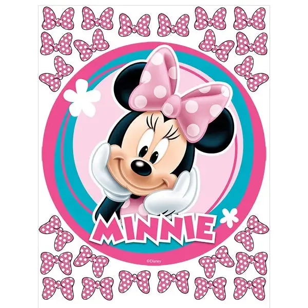 Minnie Mouse Edible Cake Image with FREE Edible Icons