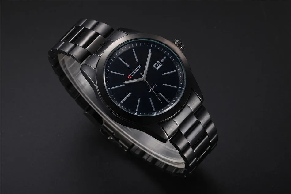 New CURREN Luxury Brand Full Stainless Steel Analog Display Date Men's Quartz Watch Business Watch Men Watch