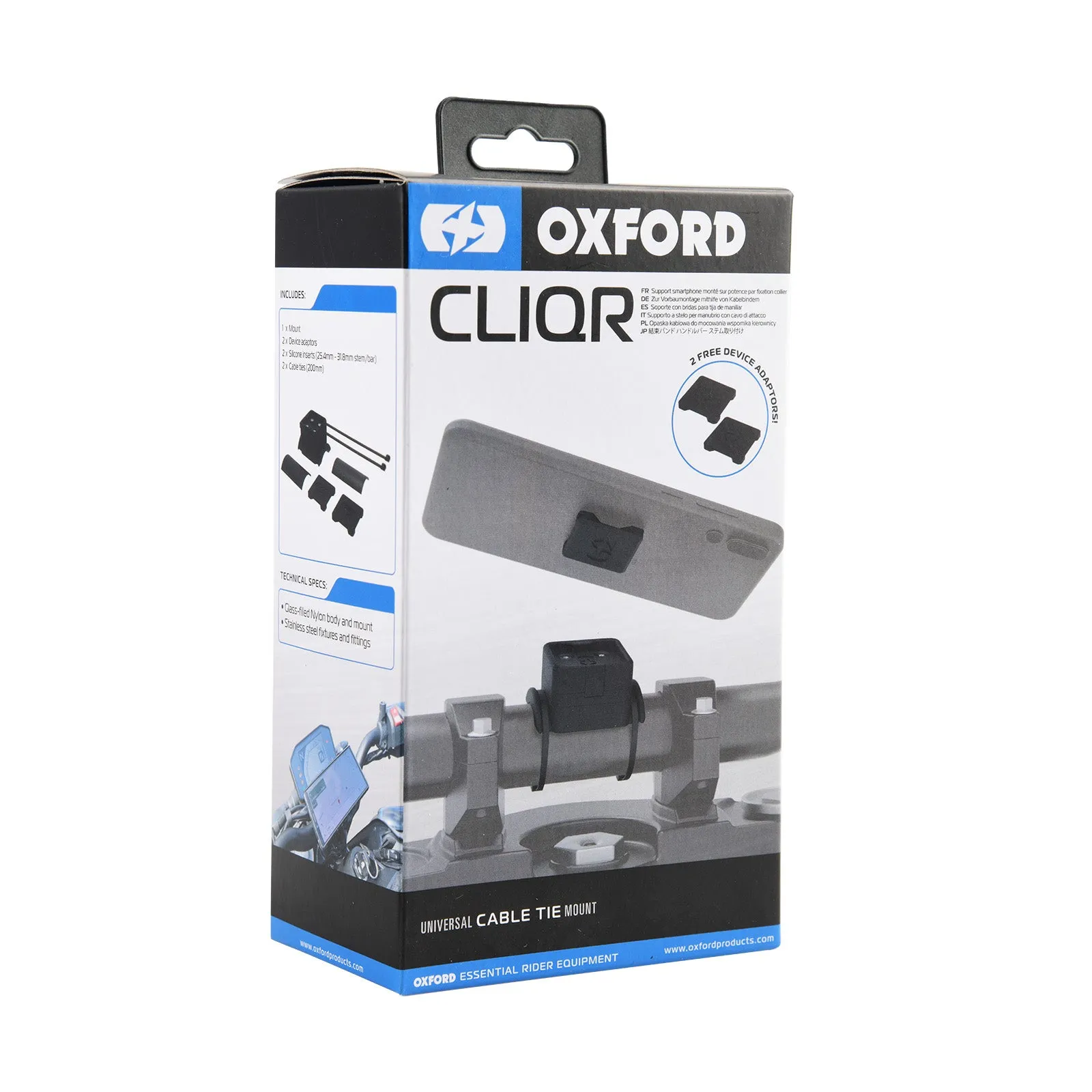 OXFORD CLIQR MOTO CABLE-TIE MOUNT