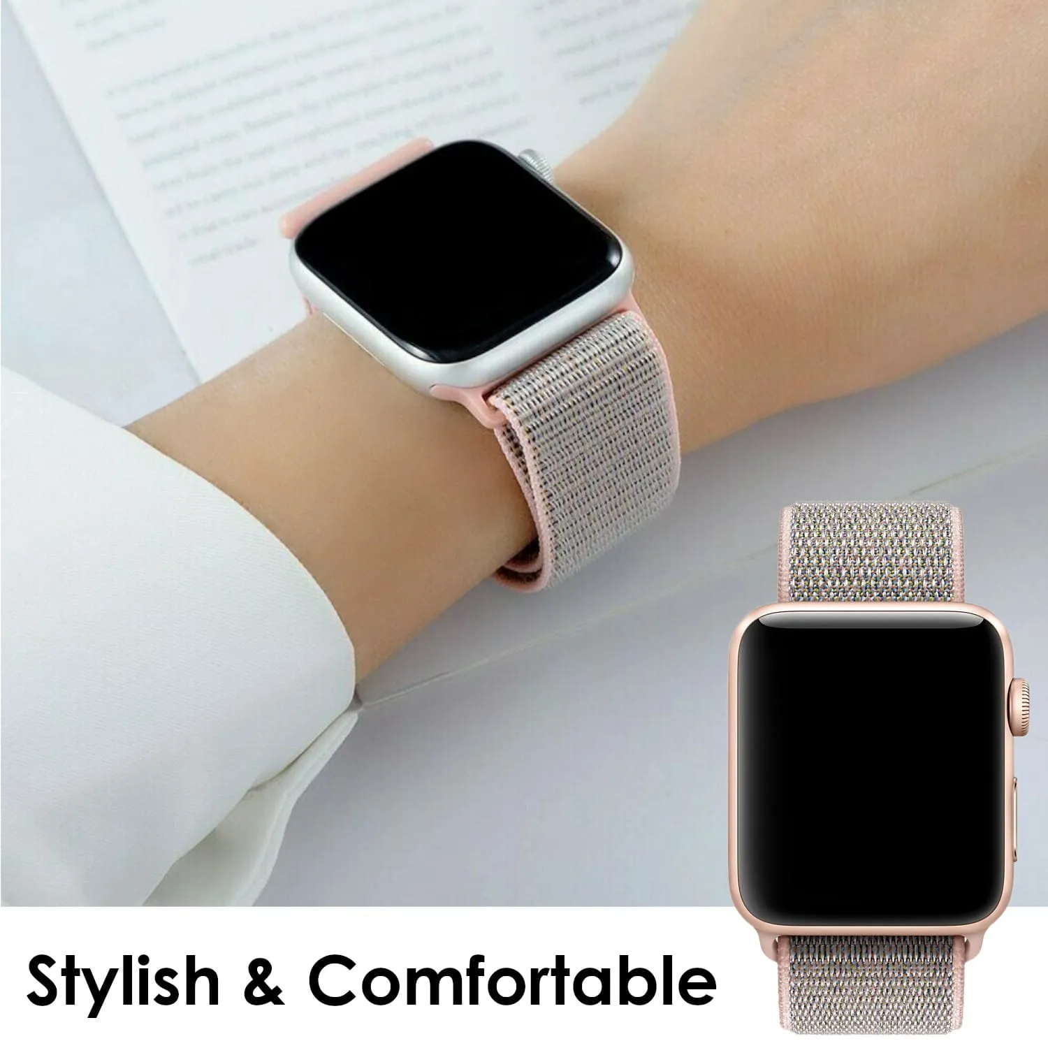 Pack of 3 | Nylon Sport Strap For Apple Watch Band 42mm 44mm 45mm 49mm Men Women- B