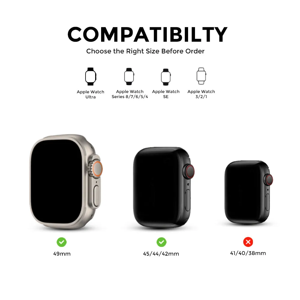 Pack of 3 | Nylon Sport Strap For Apple Watch Band 42mm 44mm 45mm 49mm Men Women- B