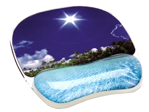 Photo Gel Mouse Pad Wrist Support - Tropical Beach