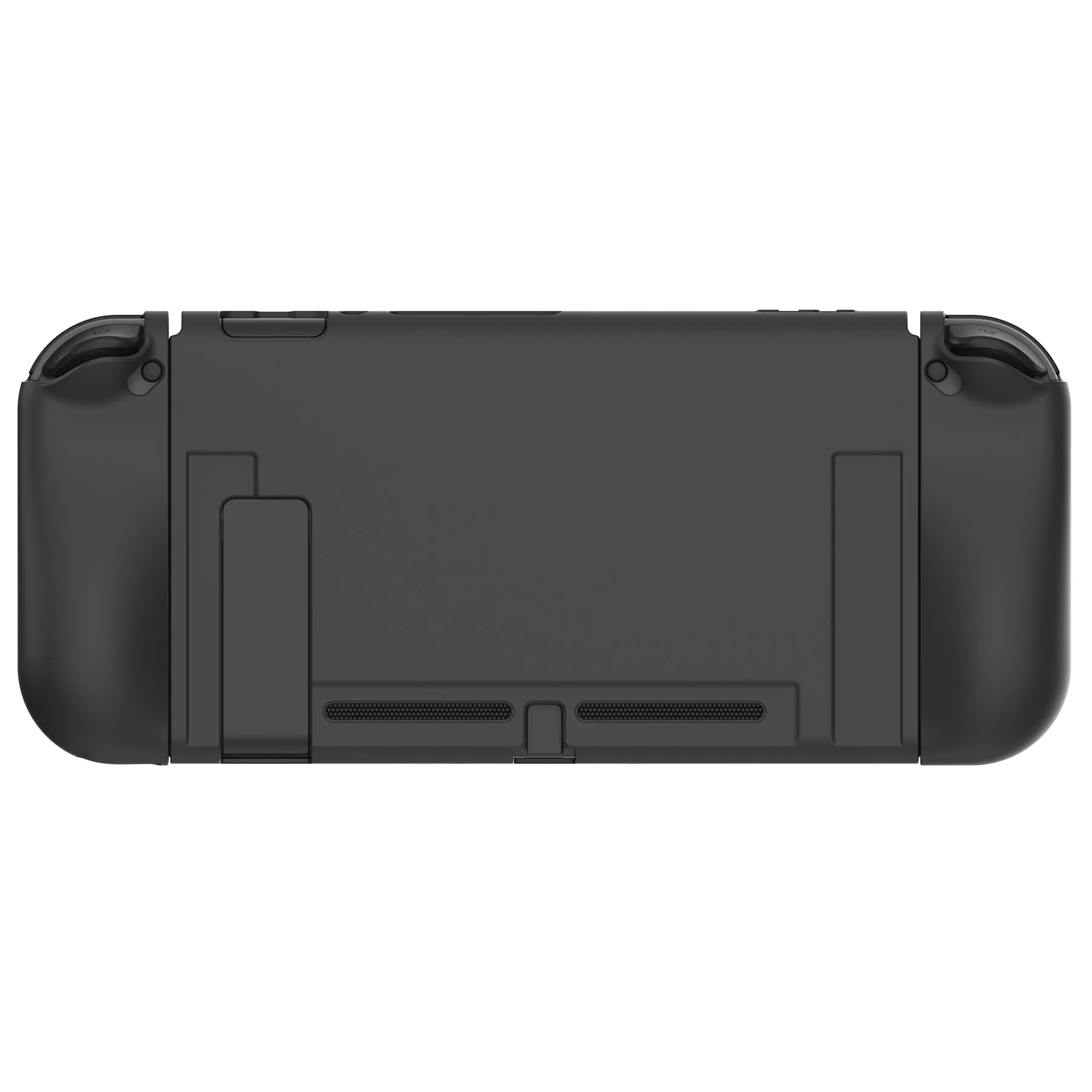 PlayVital Black Protective Case for NS Switch, Soft TPU Slim Case Cover for NS Switch Joy-Con Console with Colorful ABXY Direction Button Caps - NTU6006G2