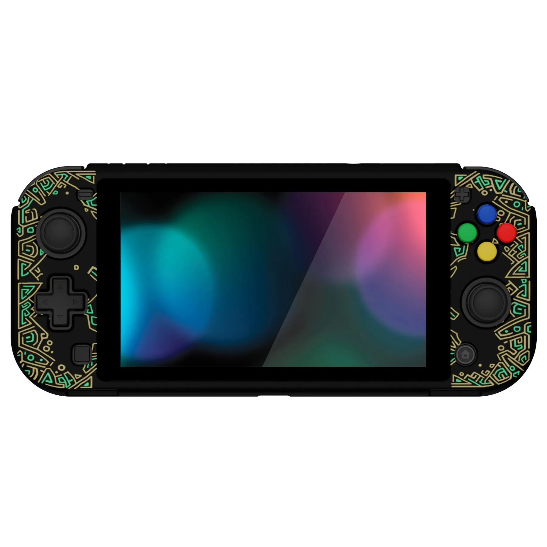 PlayVital ZealProtect Protective Case for Nintendo Switch Lite, Hard Shell Ergonomic Grip Cover for Switch Lite w/Screen Protector & Thumb Grip Caps & Button Caps - Totem of Kingdom - PSLYR002