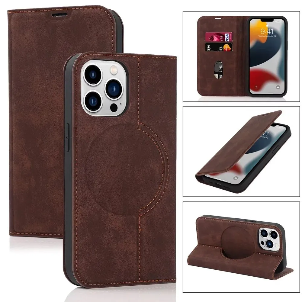 Premium Leather Wallet MagSafe iPhone Case