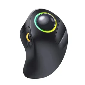 ProtoArc EM03: Wireless Bluetooth Trackball Mouse, Rechargeable Ergonomic RGB Backlit Rollerball Mouse