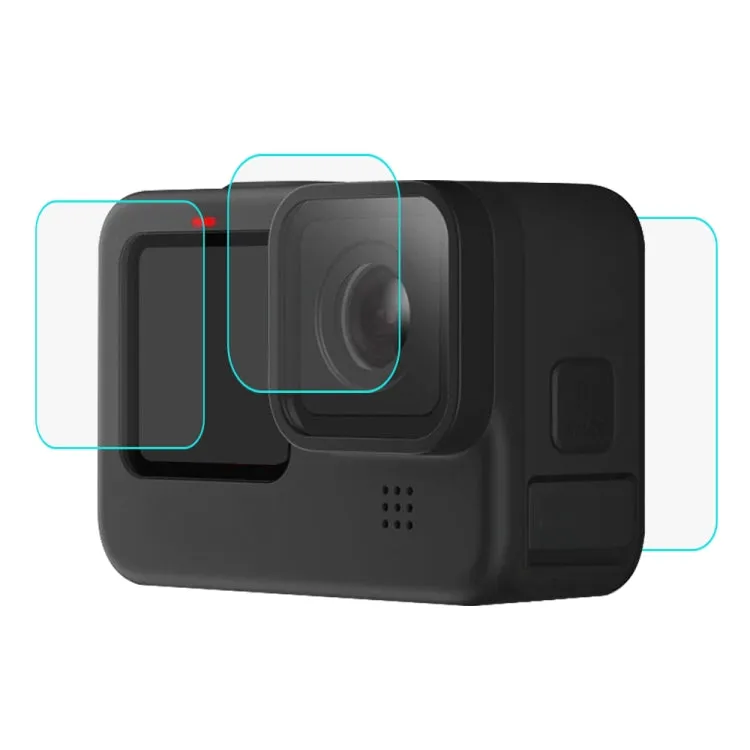 PULUZ for GoPro Hero12 Black /11 Black /10 Black /9 Black Lens   LCD Display 9H 2.5D Tempered Glass Film