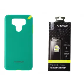 PureGear Green Slim Shell Case   Steel 360 Screen Protector KIT for LG G6