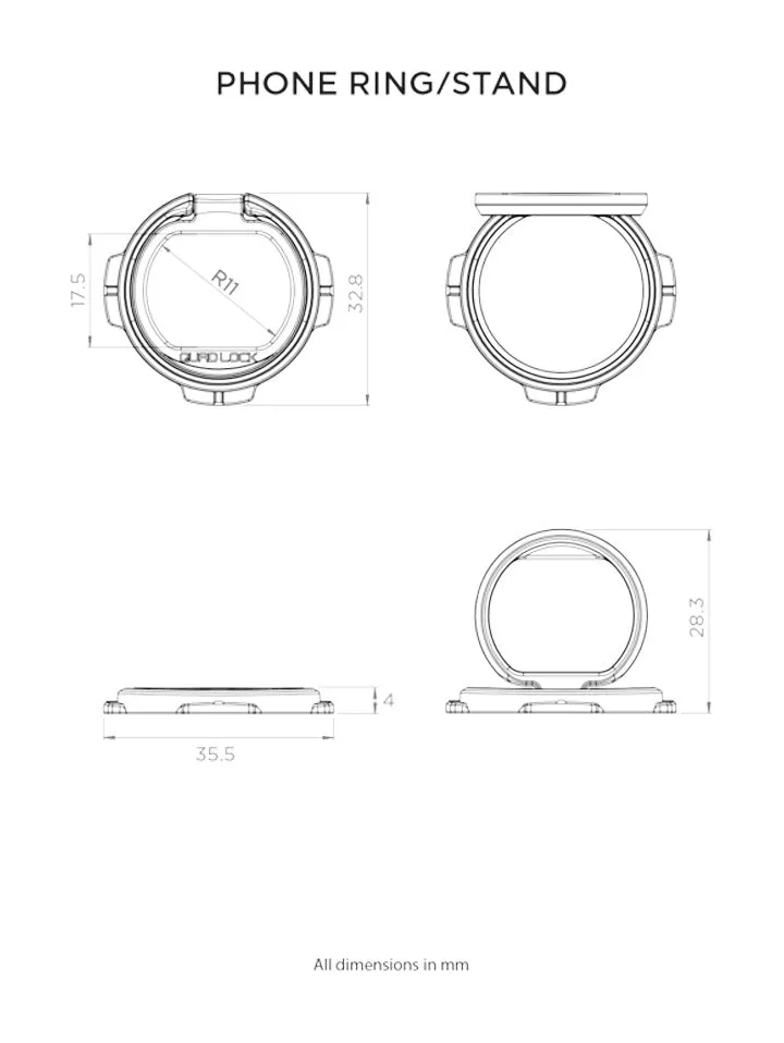 Quad Lock Ring/Stand