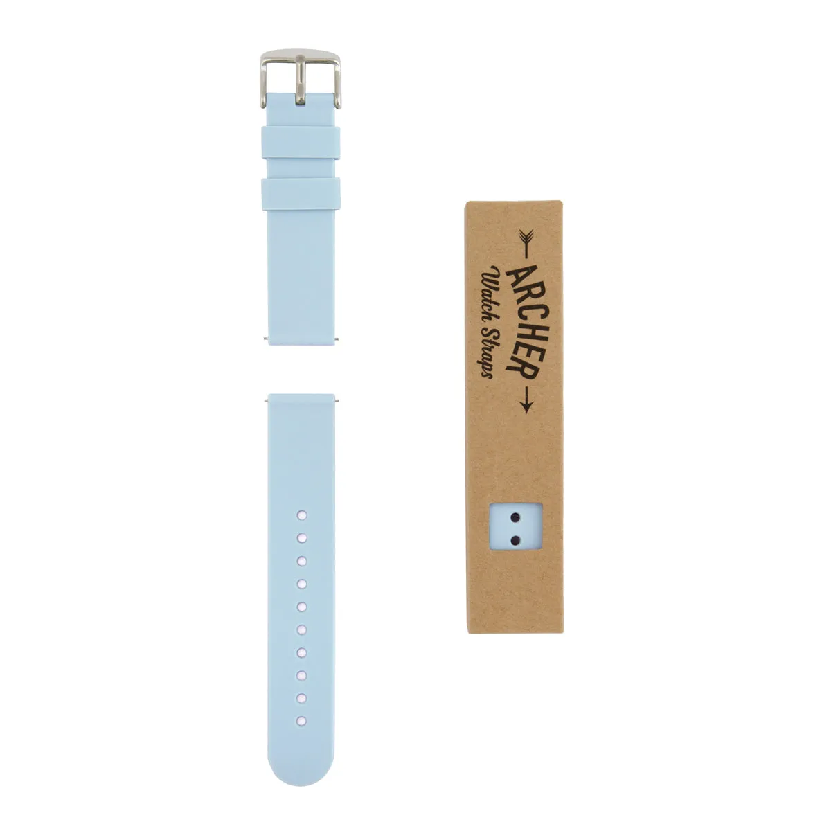 Quick Release Silicone Watch Band - Powder Blue