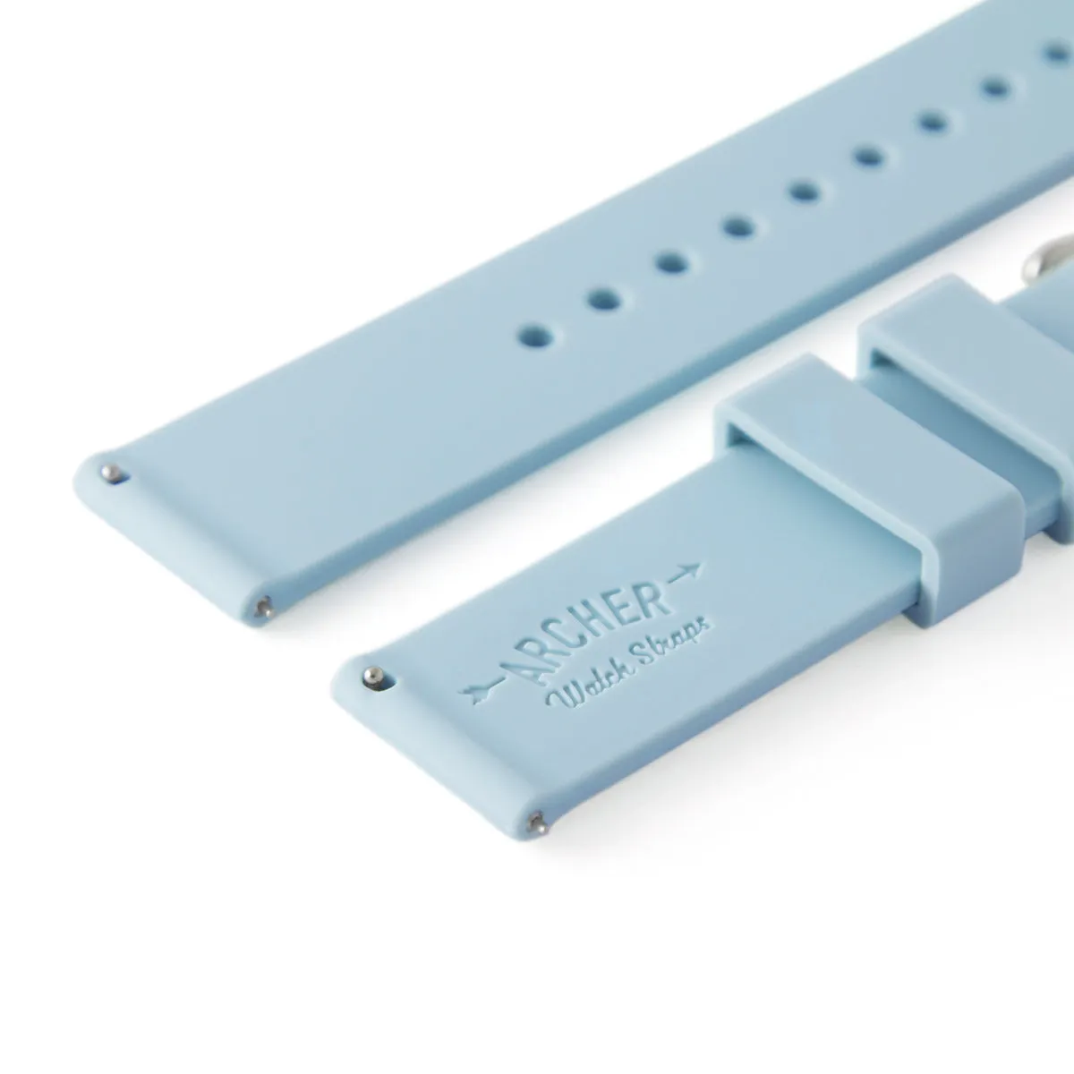 Quick Release Silicone Watch Band - Powder Blue