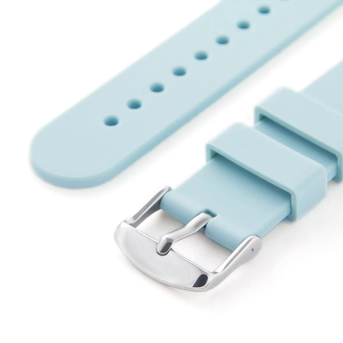 Quick Release Silicone Watch Band - Powder Blue