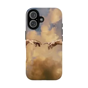 "Artistic 'Creation of Adam' Magnetic Tough Phone Case"