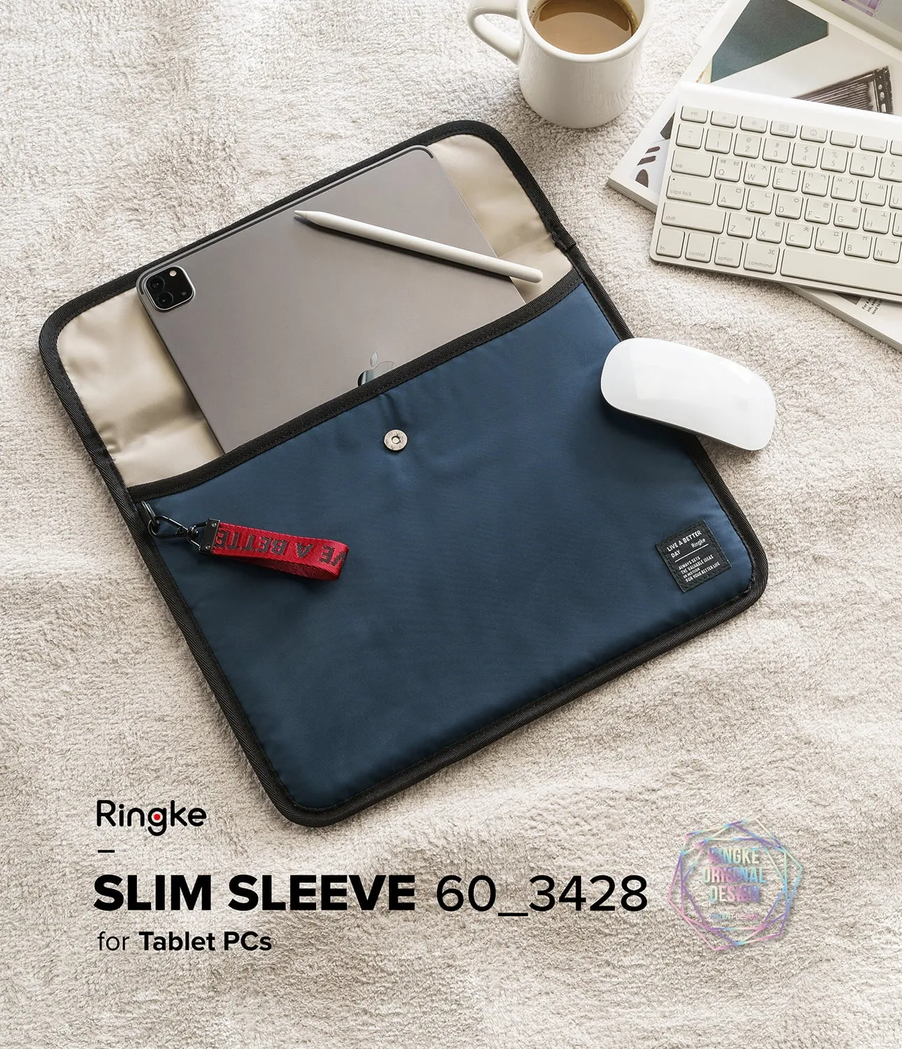 Ringke Pad Pouch Slim Sleeve for Tablet PCs and Other Accessories-Navy