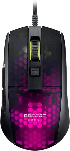 Roccat Burst Pro - Extreme Lightweight Optical Pro Gaming Mouse (high precision, optical Owl-Eye sensor (100 to 16,000 dpi), RGB AIMO LED lighting