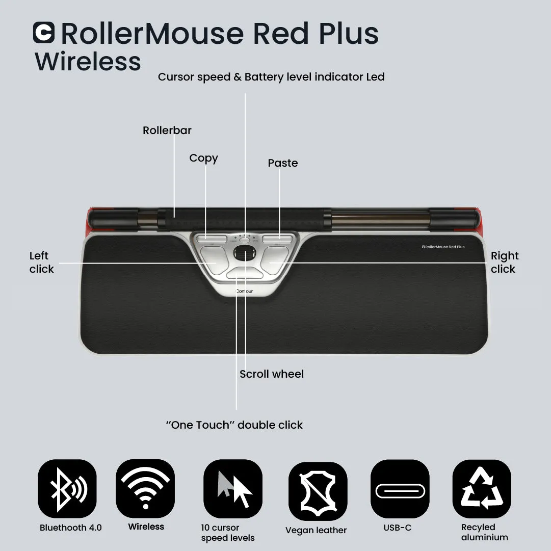 Rollermouse Red Plus, Wireless