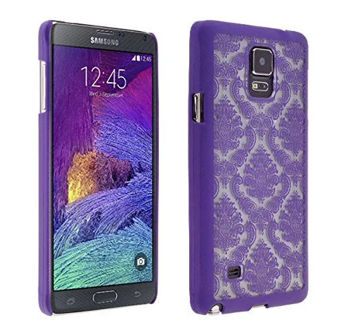 Samsung Galaxy Note Edge Case, Ultra Slim Damask Vintage Hard Case Cover for Galaxy Note Edge - Purple