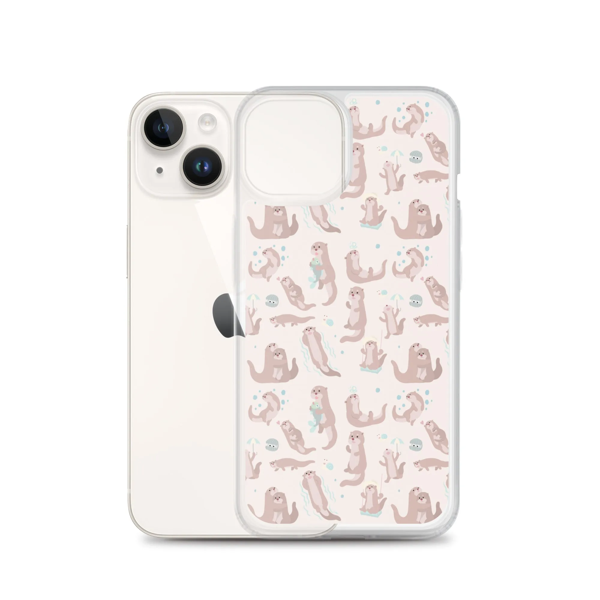 Sea Otter iPhone 15 14 13 12 Pro Max Case, Animal Pastel Pink Cell Phone Cute Cool Gifts Print iPhone 11 Mini SE 2020 XS XR X 7 8