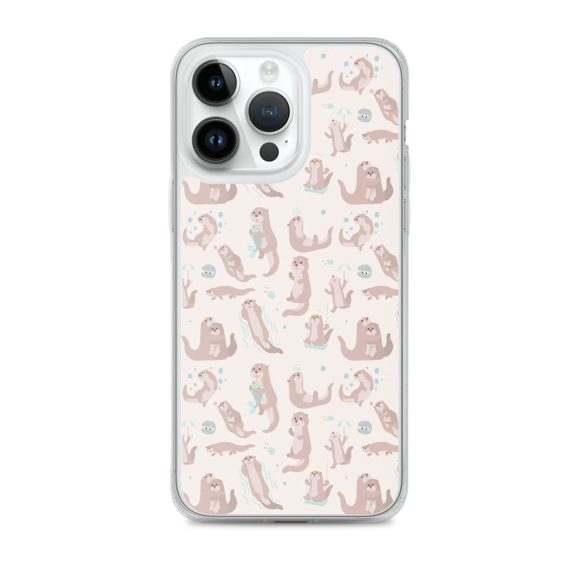 Sea Otter iPhone 15 14 13 12 Pro Max Case, Animal Pastel Pink Cell Phone Cute Cool Gifts Print iPhone 11 Mini SE 2020 XS XR X 7 8