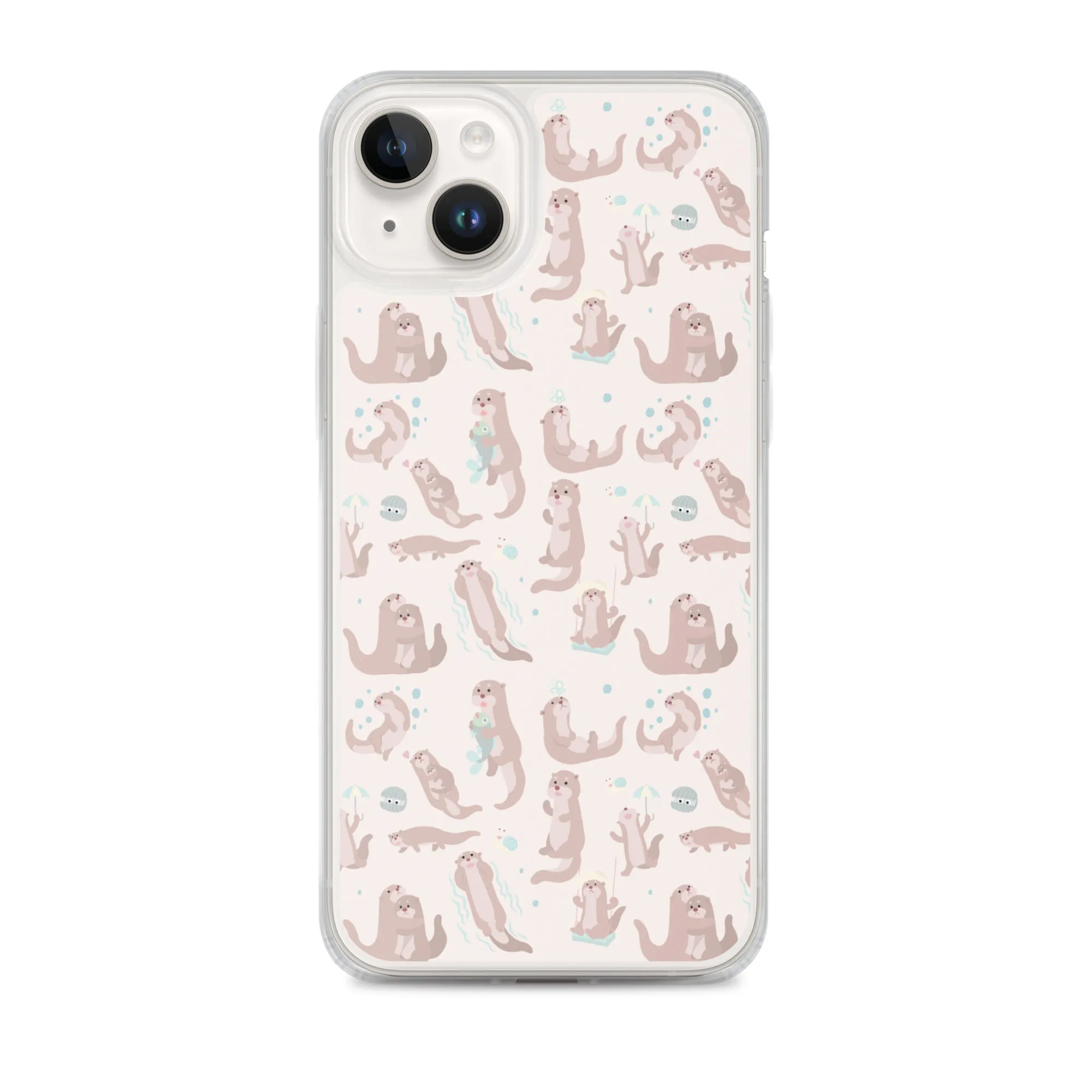 Sea Otter iPhone 15 14 13 12 Pro Max Case, Animal Pastel Pink Cell Phone Cute Cool Gifts Print iPhone 11 Mini SE 2020 XS XR X 7 8