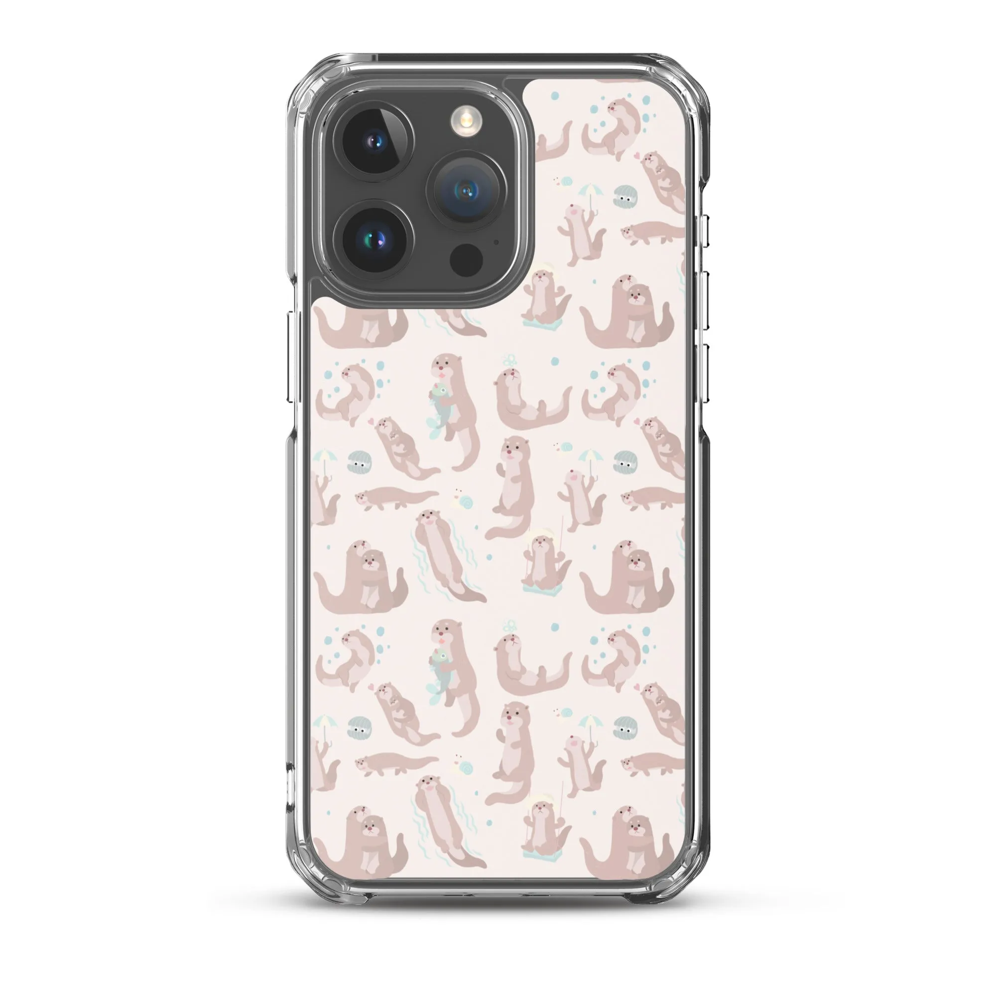 Sea Otter iPhone 15 14 13 12 Pro Max Case, Animal Pastel Pink Cell Phone Cute Cool Gifts Print iPhone 11 Mini SE 2020 XS XR X 7 8