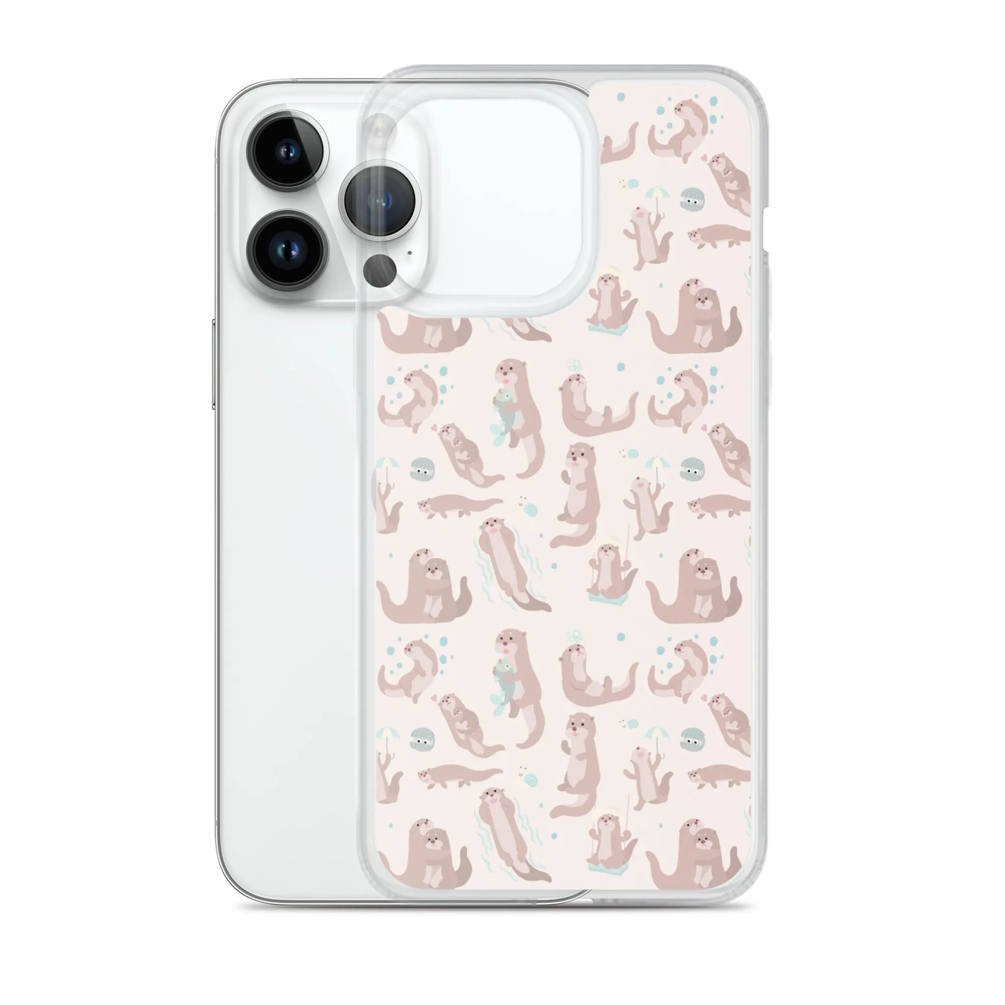 Sea Otter iPhone 15 14 13 12 Pro Max Case, Animal Pastel Pink Cell Phone Cute Cool Gifts Print iPhone 11 Mini SE 2020 XS XR X 7 8