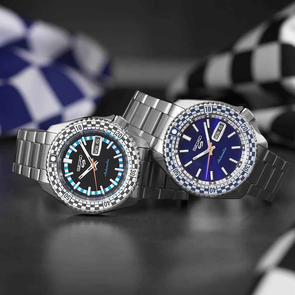 Seiko 5 Sports Petrol Blue ‘Checker Flag’ Special Edition-SRPK65K1