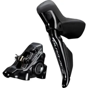 Shimano Dura-Ace ST-R9270 hydraulic disc; Di2 E-tube STI set; flat mount calliper; left rear