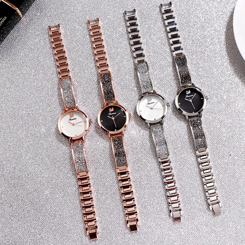 Shining Strap 5 Pcs Set Women's Watch