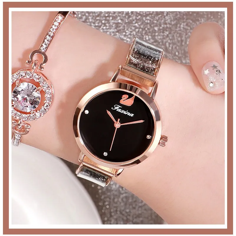 Shining Strap 5 Pcs Set Women's Watch