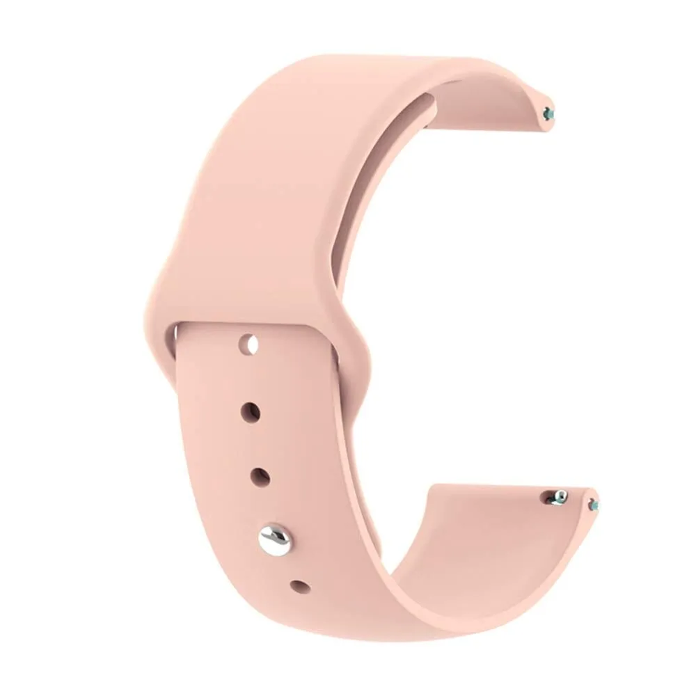 Silicone Button Style Watch Straps Compatible with Samsung Galaxy Watch 4 Classic (42mm & 46mm)