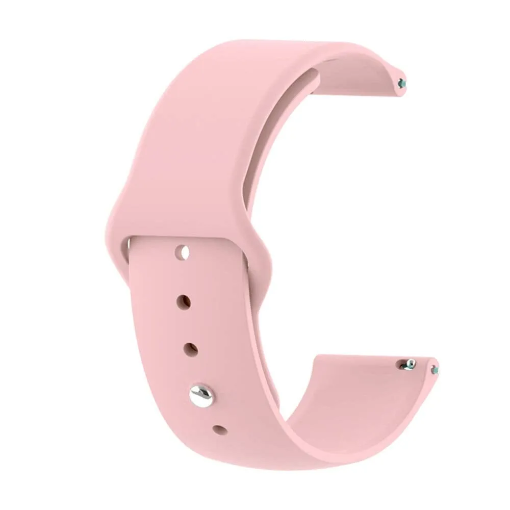 Silicone Button Style Watch Straps Compatible with Samsung Galaxy Watch 4 Classic (42mm & 46mm)