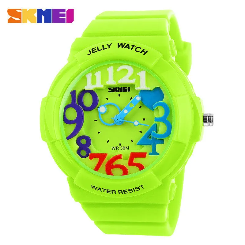 Skmei Unisex Fashion Quartz Watch Dive Swim 30m Waterproofed Sports Watch boys girl's Children's Watches Students Wristwatches