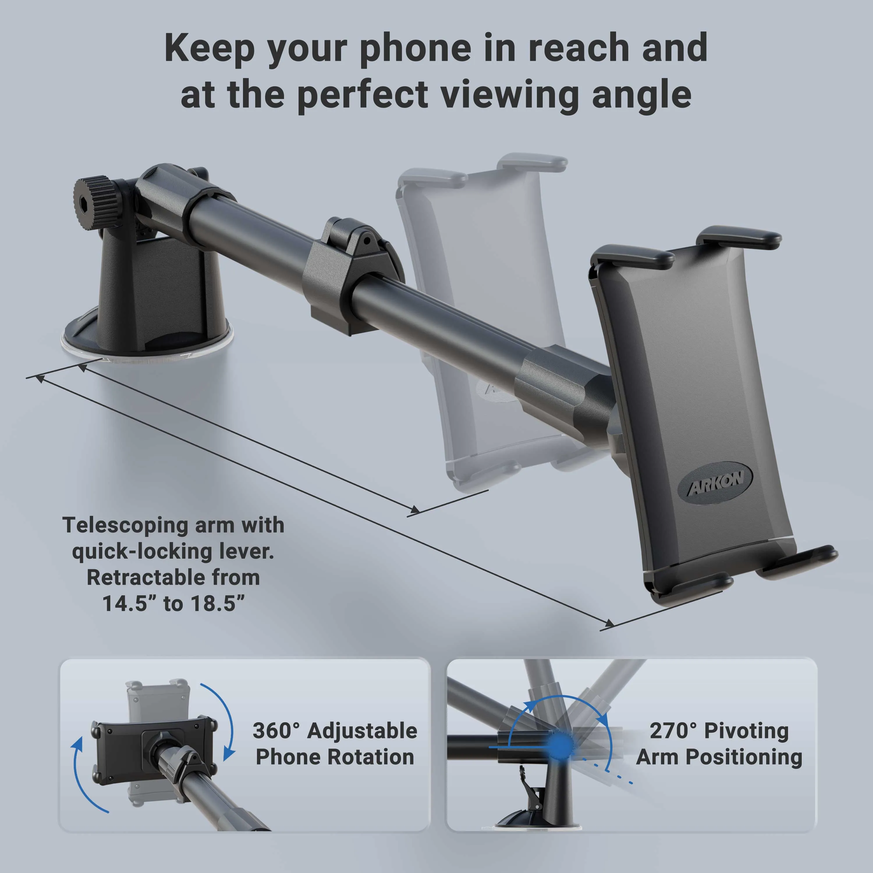 Slim-Grip® Ultra Holder with Suction Mount