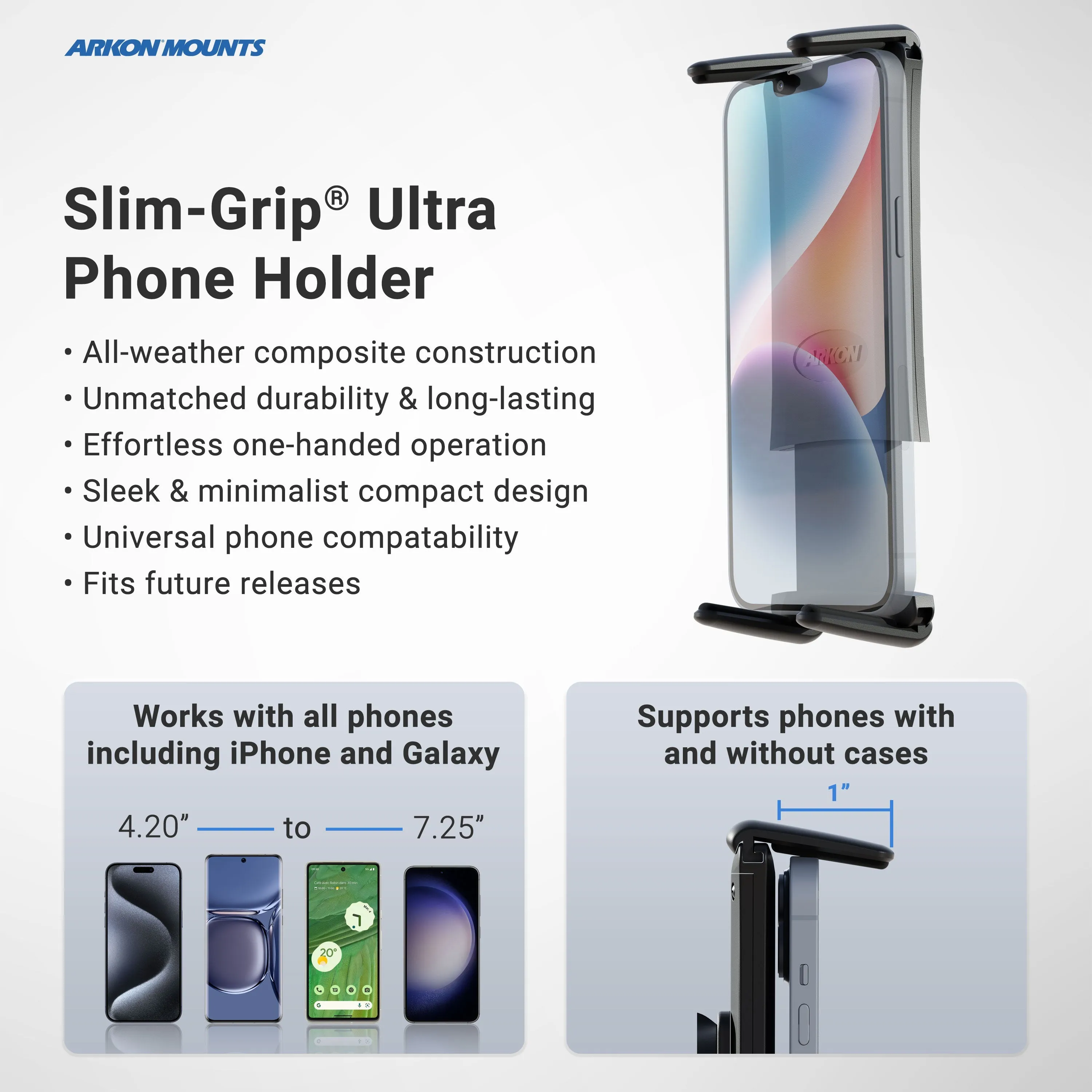 Slim-Grip® Ultra Holder with Suction Mount