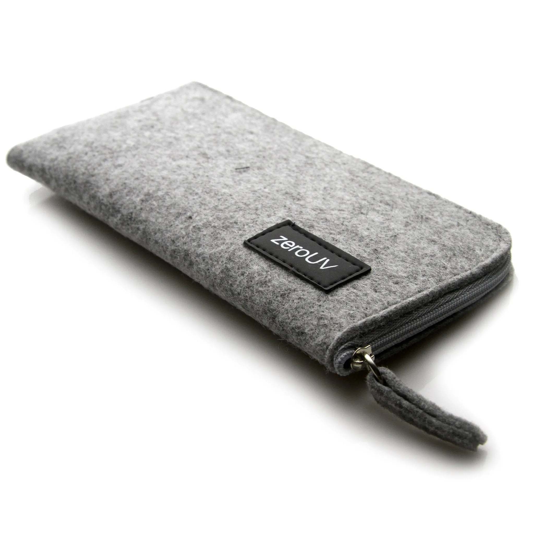 Soft Felt zeroUV Slim Zipper Sunglasses Case A550