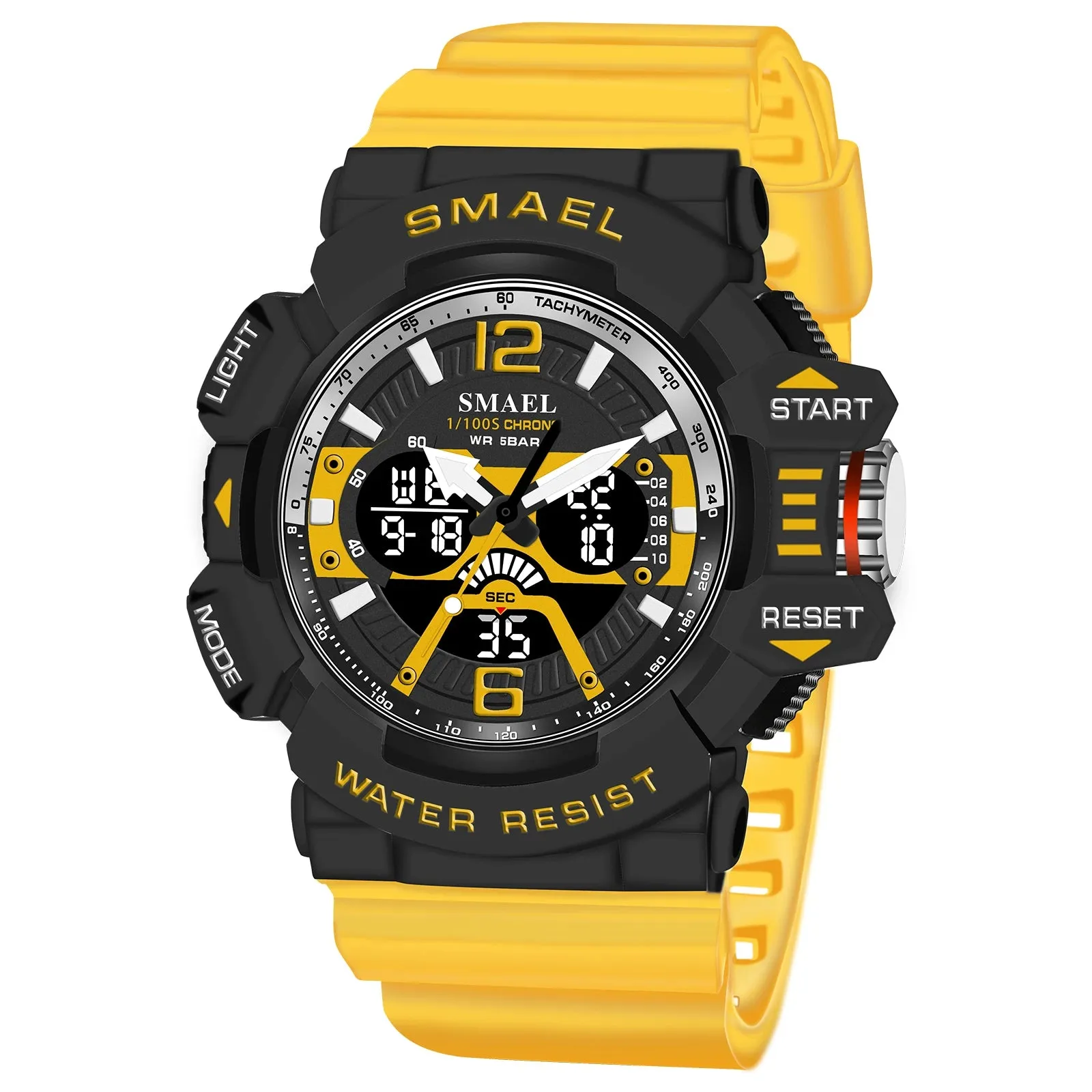 Sport Watch Men SMAEL 50M Waterproof Wristwatches Dual Time Display Multi-function Sports Clocks 8065 Mens Watches Digital