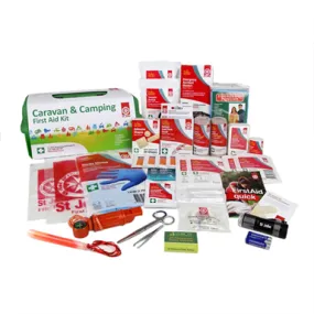 St John Ambulance First Aid Kit Caravan and Camping / Green